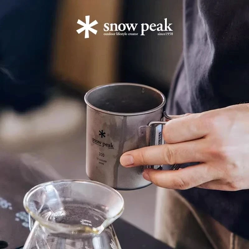 Snow Peak雪峰钛金属咖啡茶水杯单双层户外徒步登山露营旅行饮具