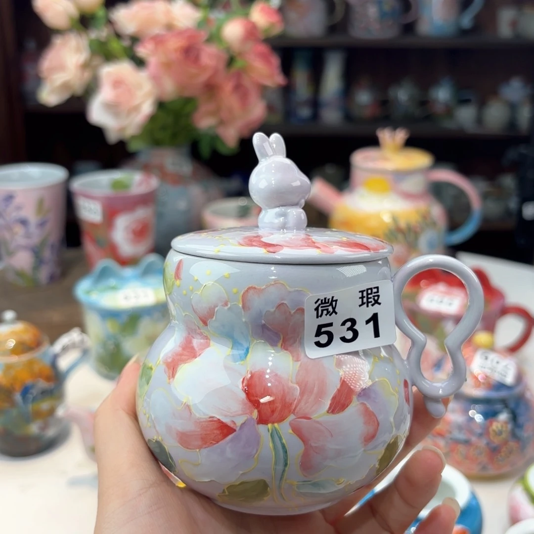 景德镇手绘高温釉下彩陶瓷茶具