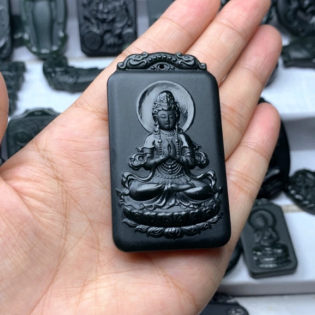 【闪购商品】颈饰未镶嵌和田玉双面雕刻