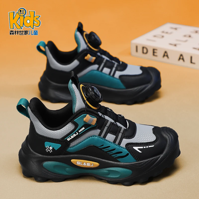 森林世家童鞋男童秋冬款2025新款大童儿童运动鞋冬季加绒大棉鞋子
