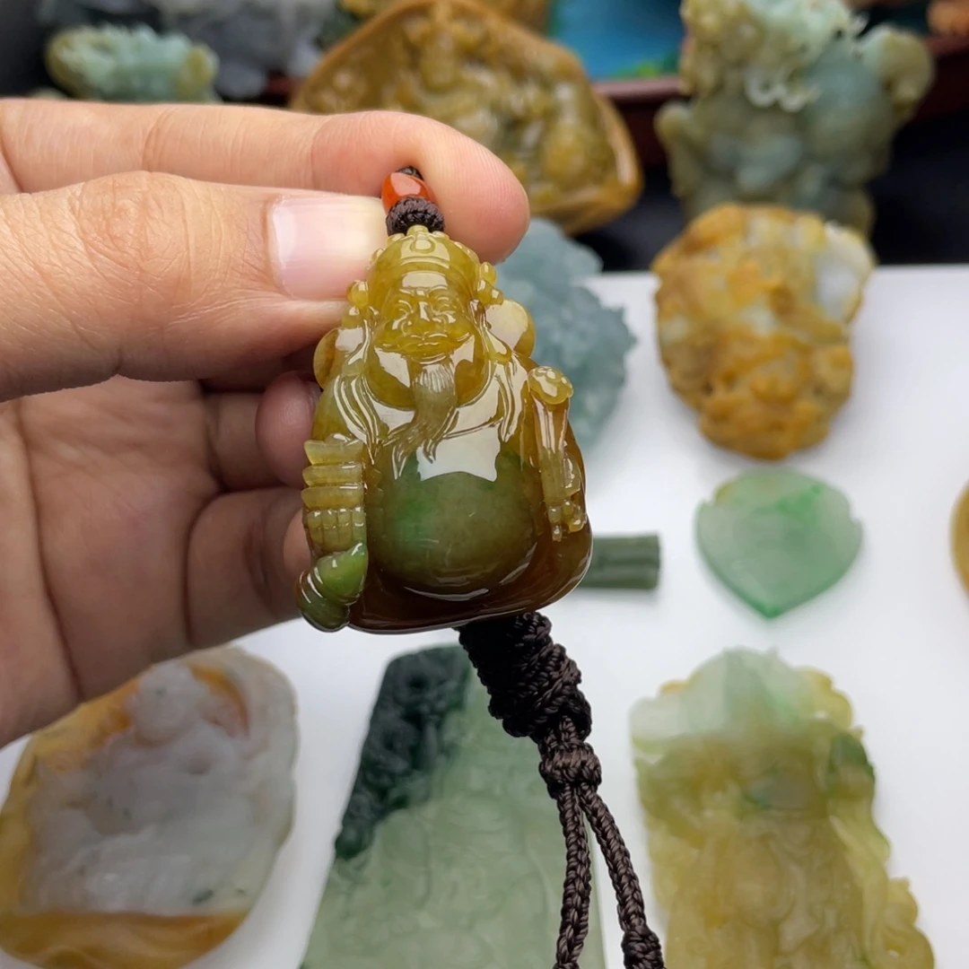 定制翡翠未镶嵌可***.文财神