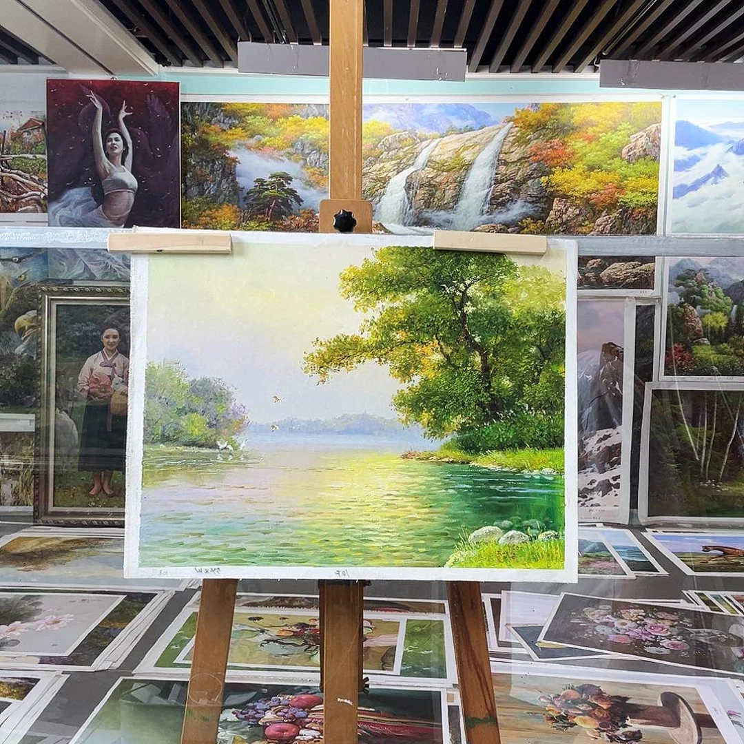 油画朝鲜艺术家油画作品