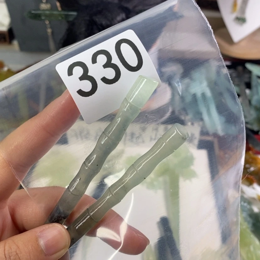 【闪购商品】岫玉发饰未镶嵌冷*