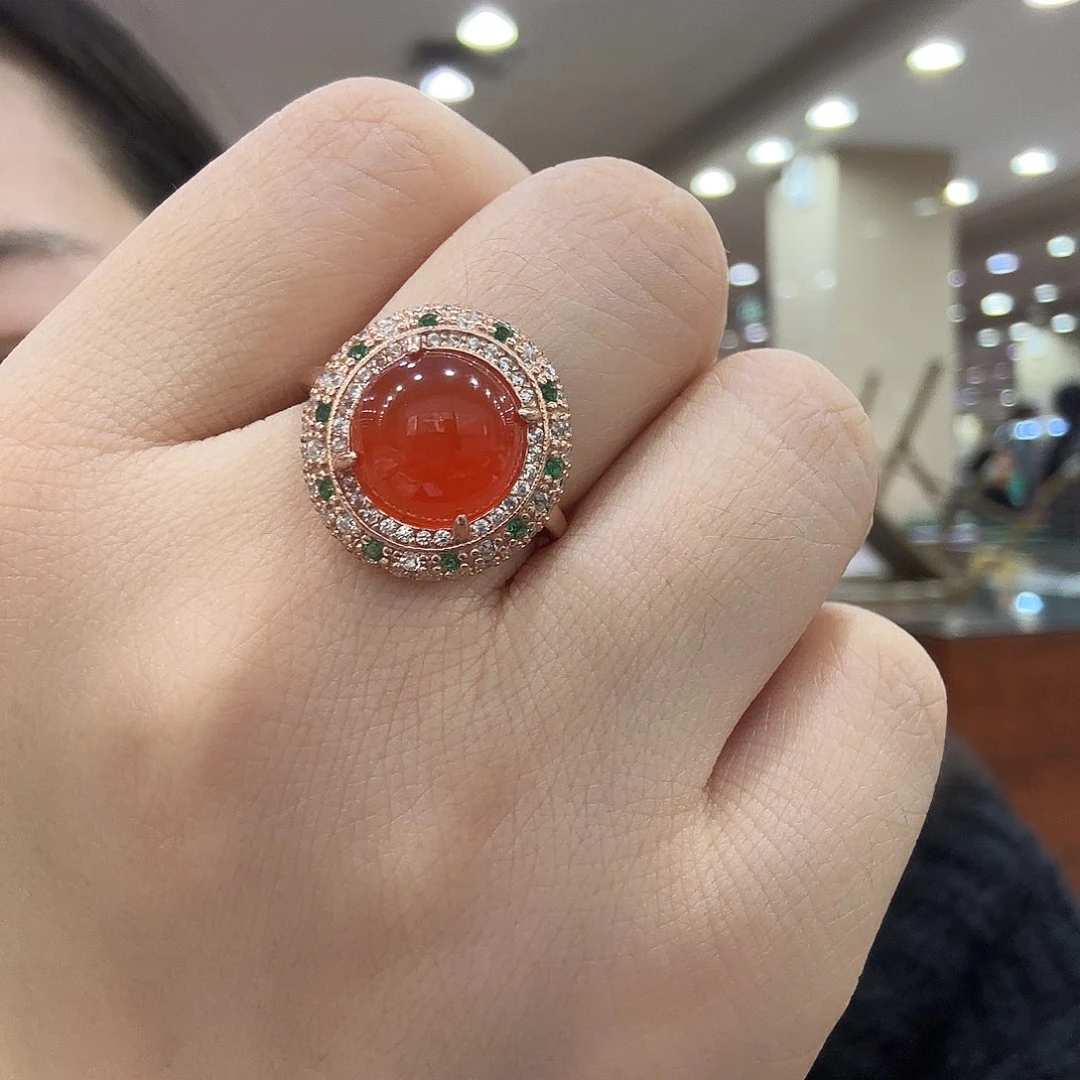 南红玛瑙戒指未镶嵌