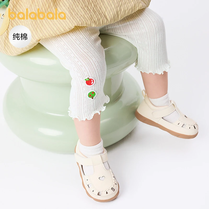 【商场同款】巴拉巴拉宝宝裤子婴儿打底裤女童2025新款夏季薄款萌