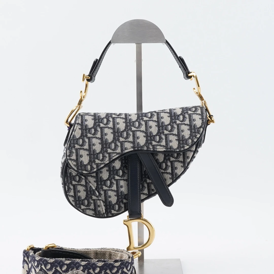 95新 DIOR/迪奥 【白菜】oblique马鞍包小号重工/BGH401720005