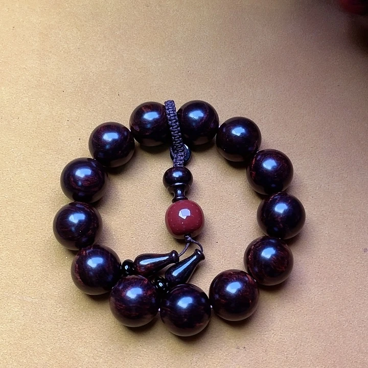 黄花梨/降香黄檀手串/手链1.8紫油梨妖孽纹高货手串