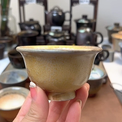 追***虫柴烧茶杯柴烧茶茶杯