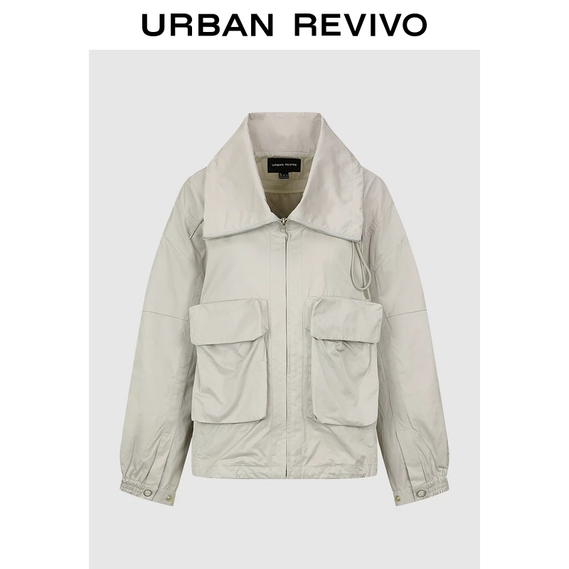 【HOT】UR2025冬季新款女装休闲口袋超宽松棉服外套UWJ150054