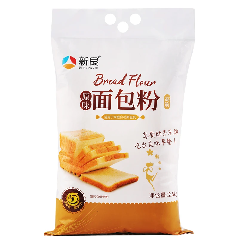 新良面粉原味面包粉2.5Kg×1袋高筋粉吐司面包贝果欧包家庭装