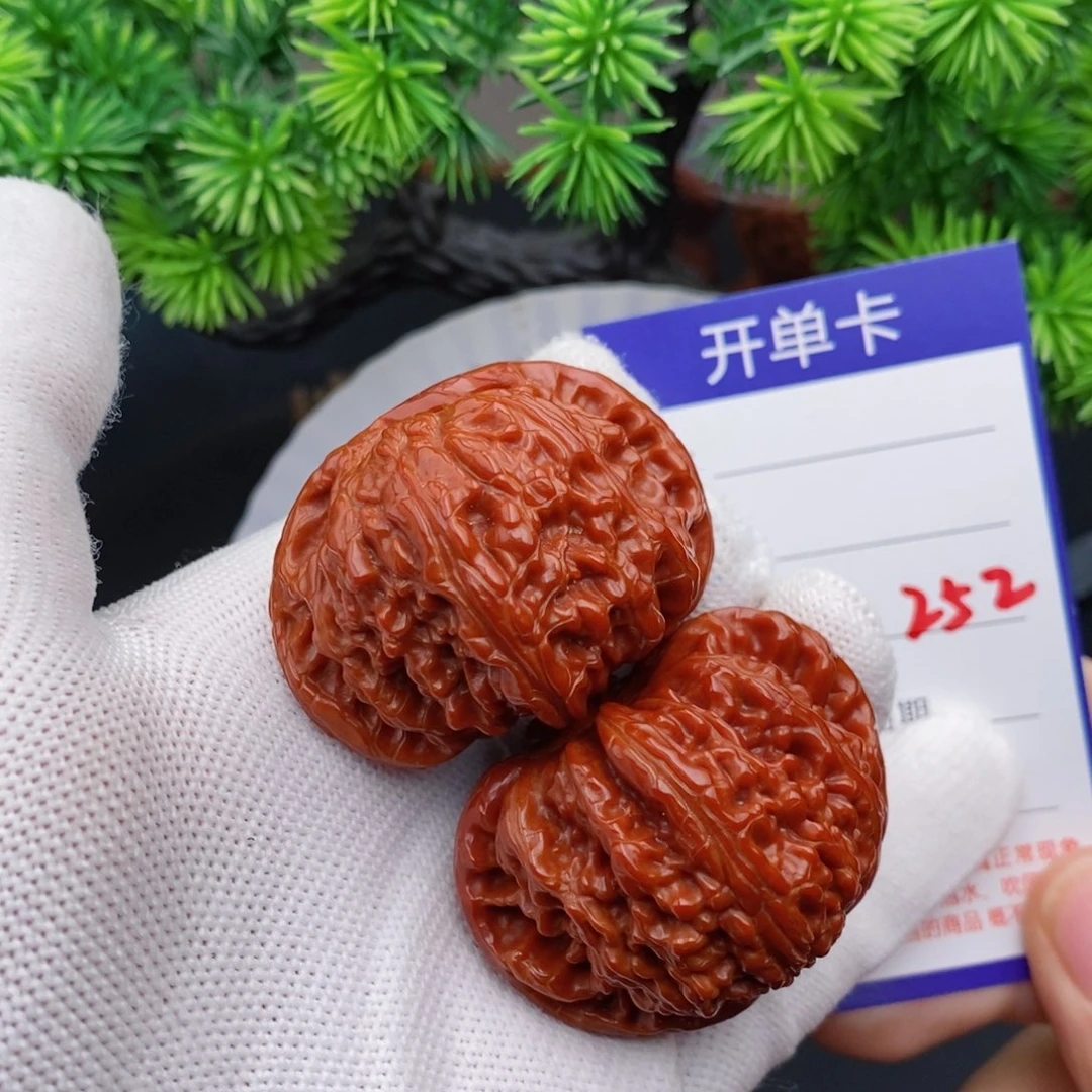 把件文玩核桃45球白252