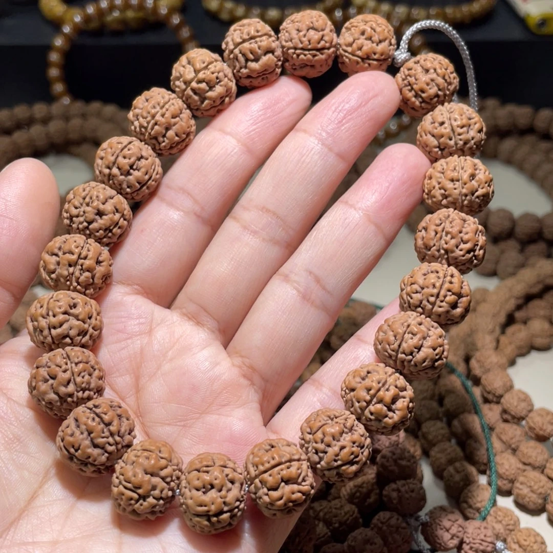 金刚菩提吊坠龙珠手串15.5