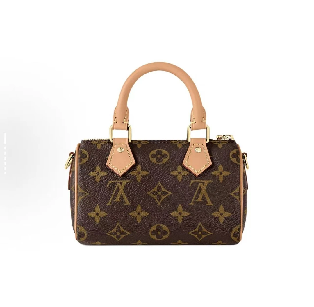 99新 LouisVuitton/路易威登 speedy nano芯片款/斜挎单肩包包