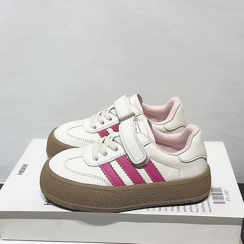 ABC女童鞋子2025春秋新款儿童德迅鞋学生小白鞋男童休闲运动鞋潮