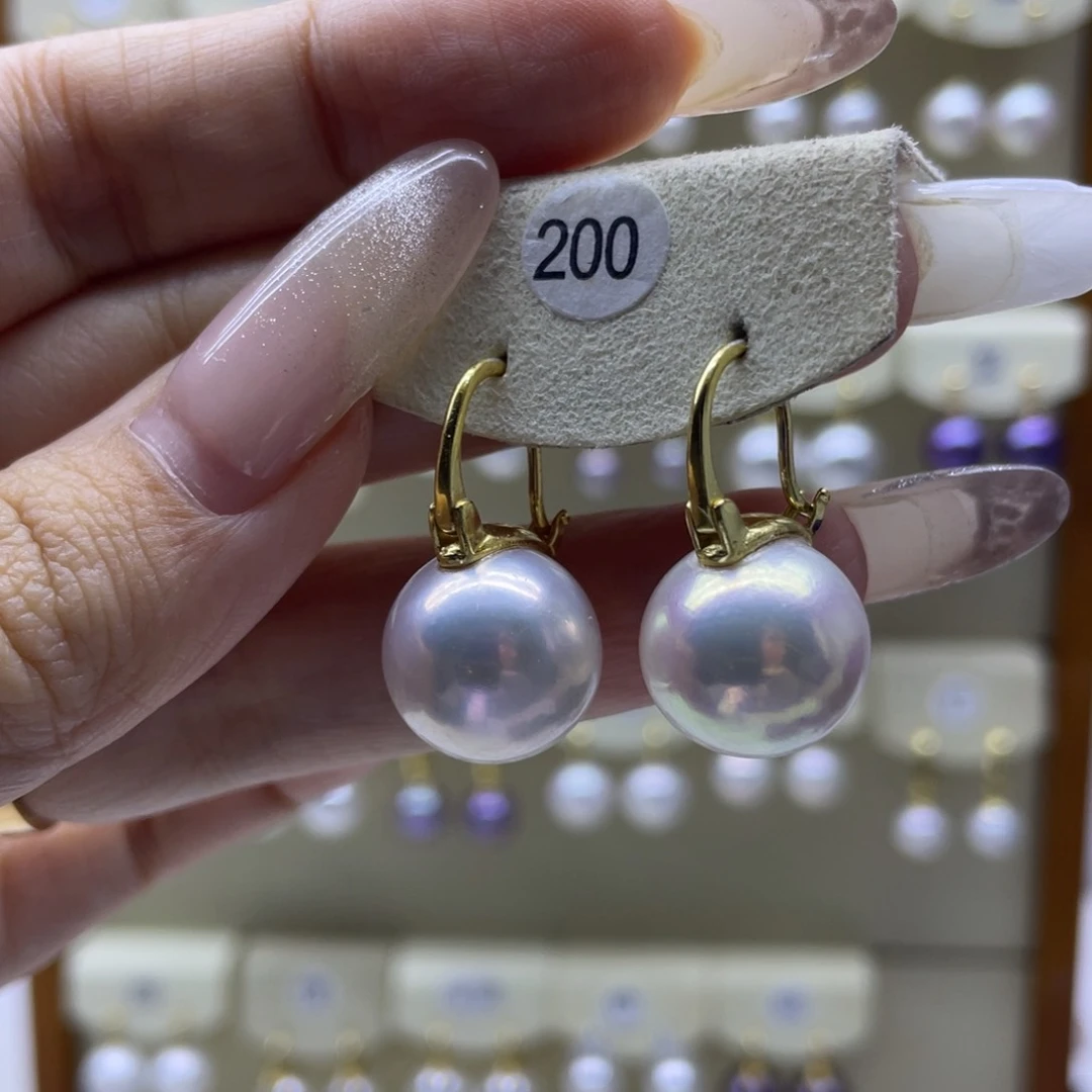 淡水珍珠耳饰银S925镶嵌