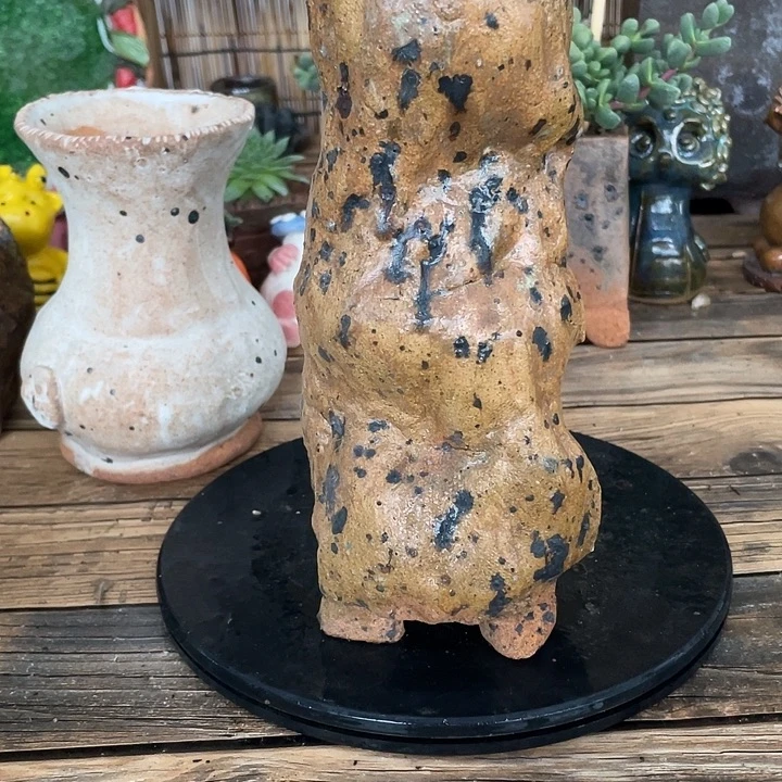 手工粗陶高温花盆1118