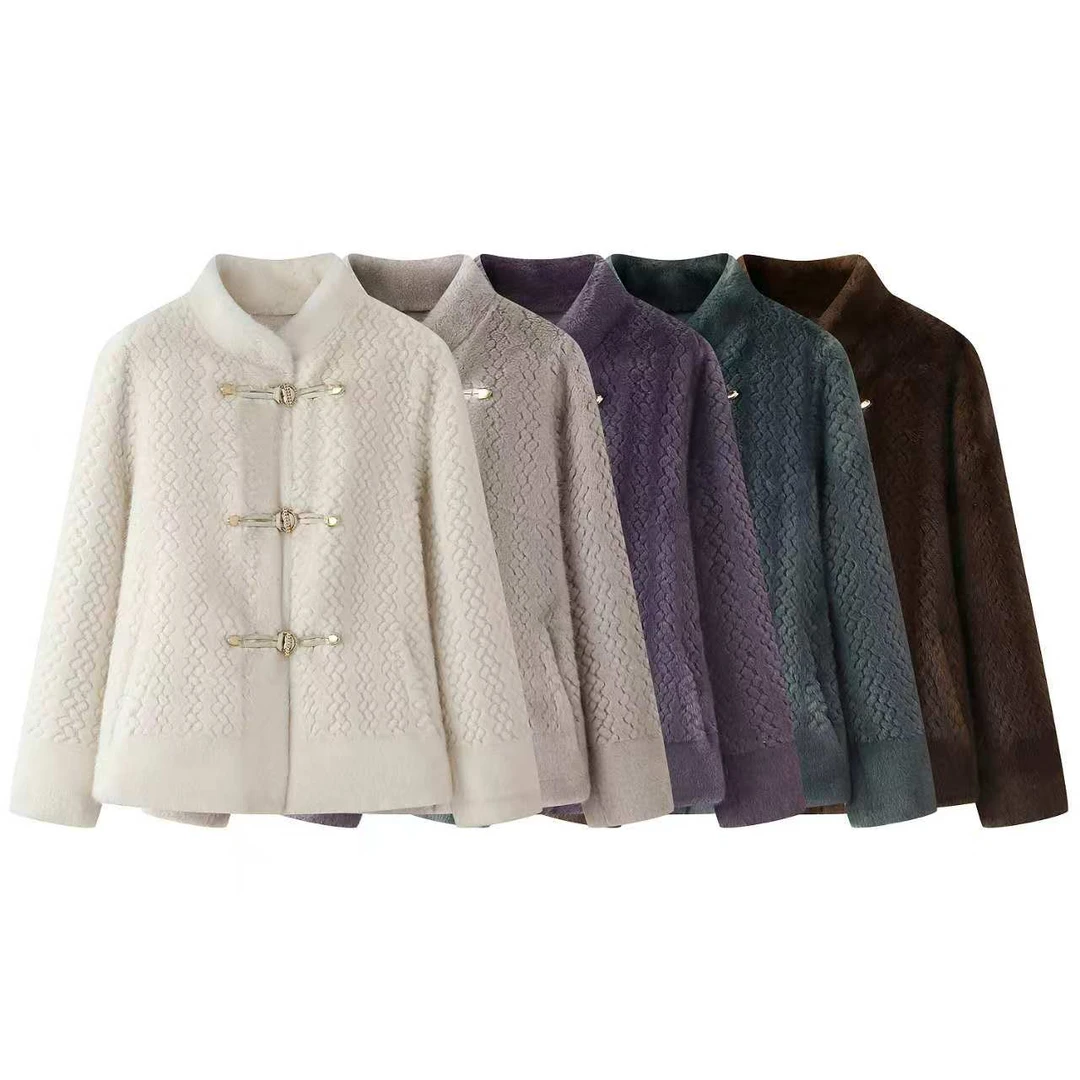 现货！中国风毛茸茸长袖外套ZJ032