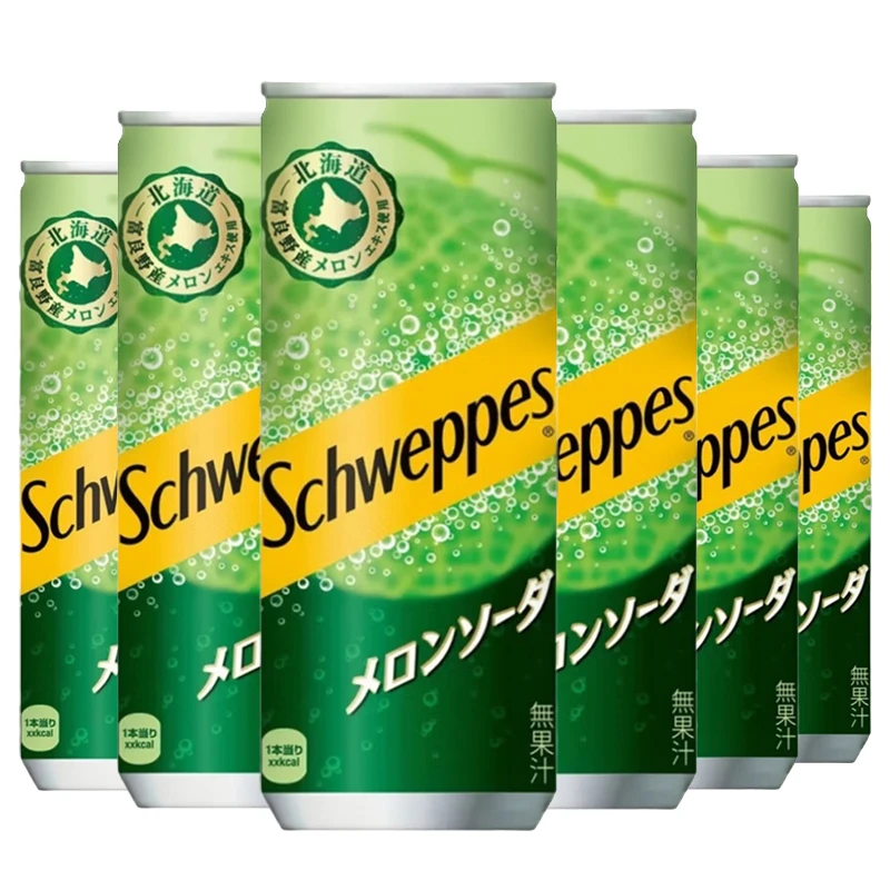 日本进口北海道可口可乐哈密瓜味汽水250ml/罐装碳酸饮料