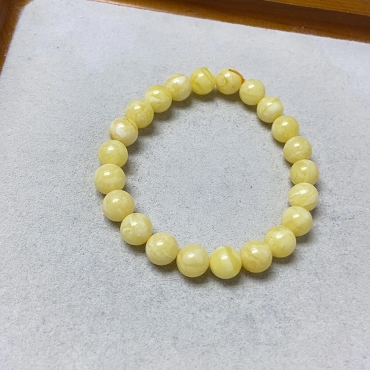 蜜蜡未镶嵌裸石手串