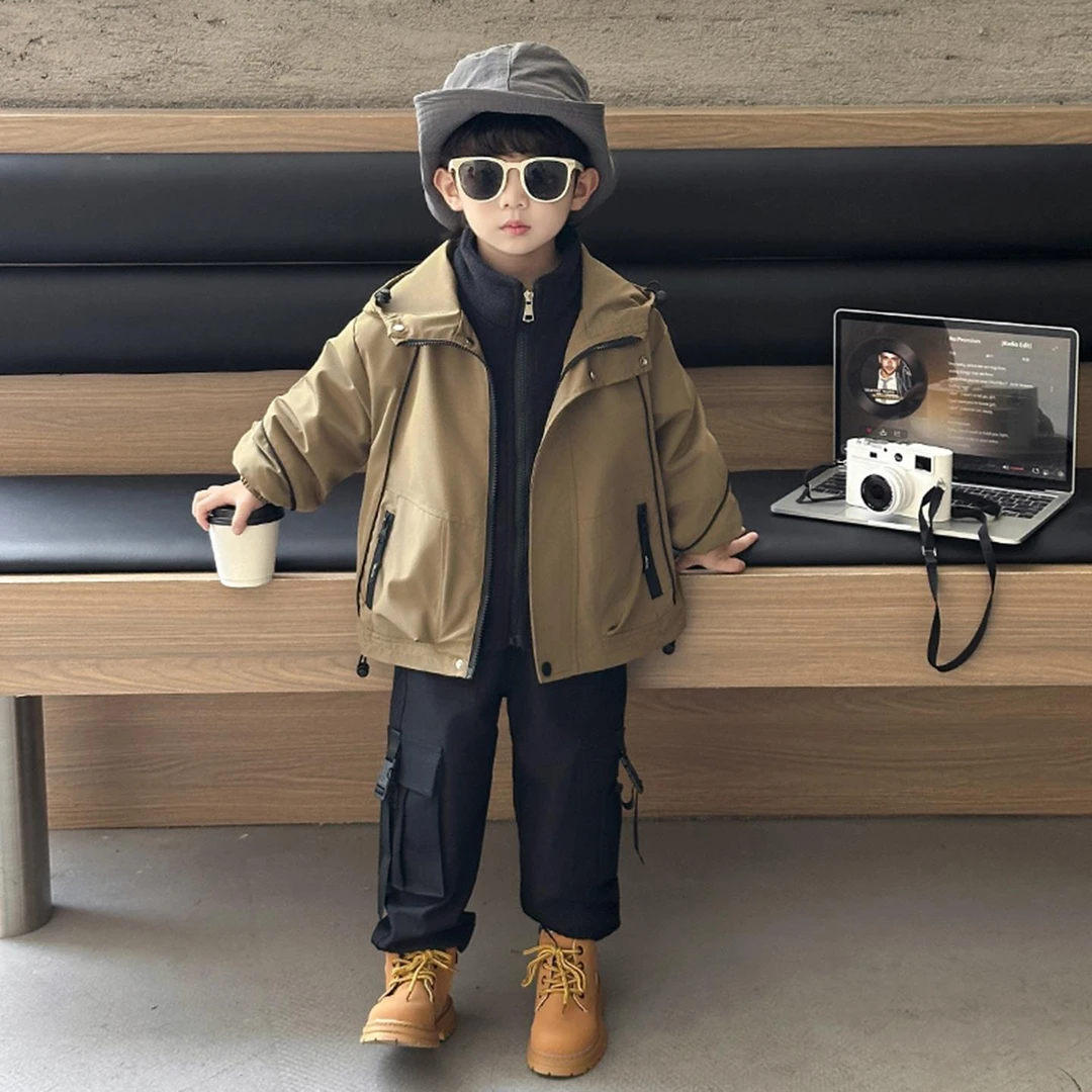 巴拉巴拉童装适用男童外套秋冬二合一儿童冲锋衣2025新款帅气男孩