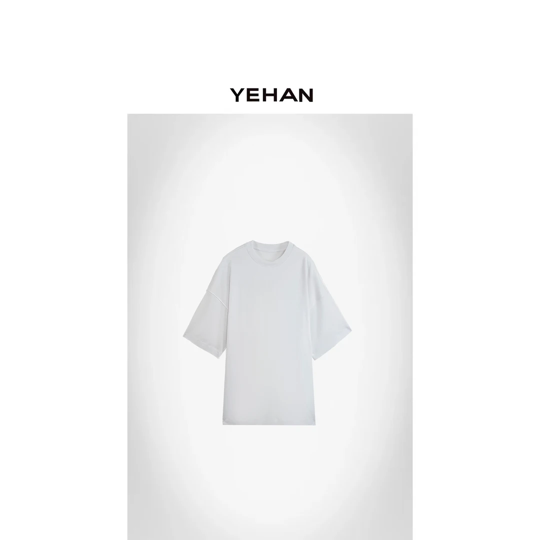 YEHAN 宽边短袖T恤 2025春季新款NEW