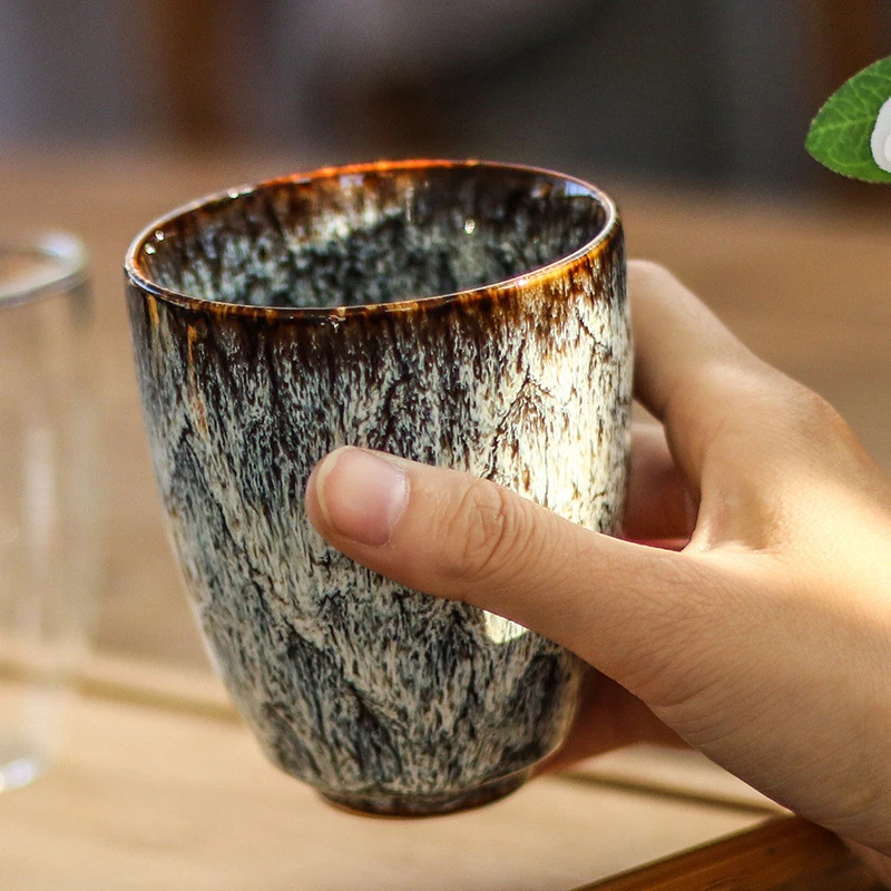 主人杯大号窑变天目绿茶釉建盏茶杯陶瓷功夫茶具水杯泡茶杯子