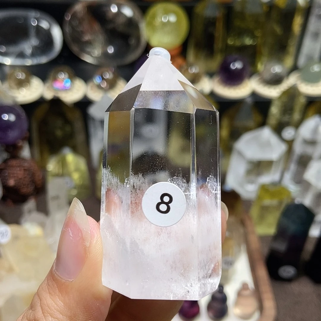 水晶手链未镶嵌天然白水柱子