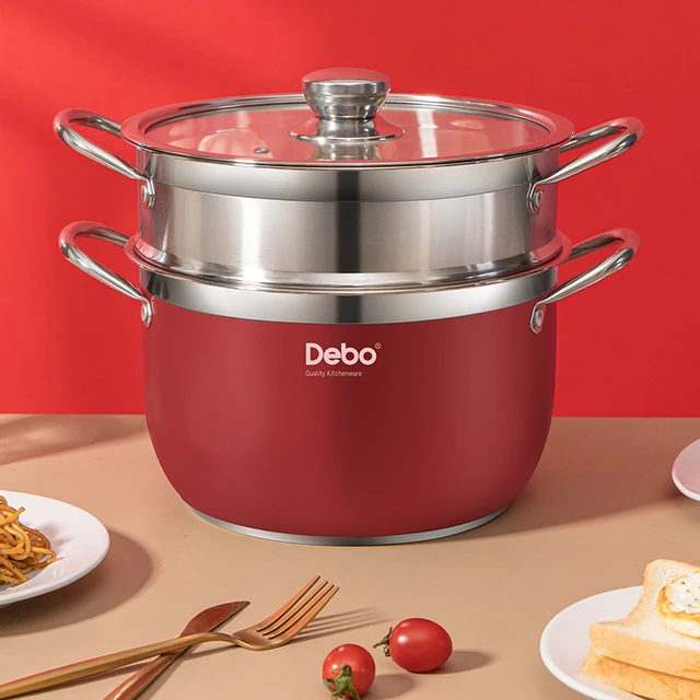 Debo德铂高颜值不锈钢多层蒸锅汤锅多用锅