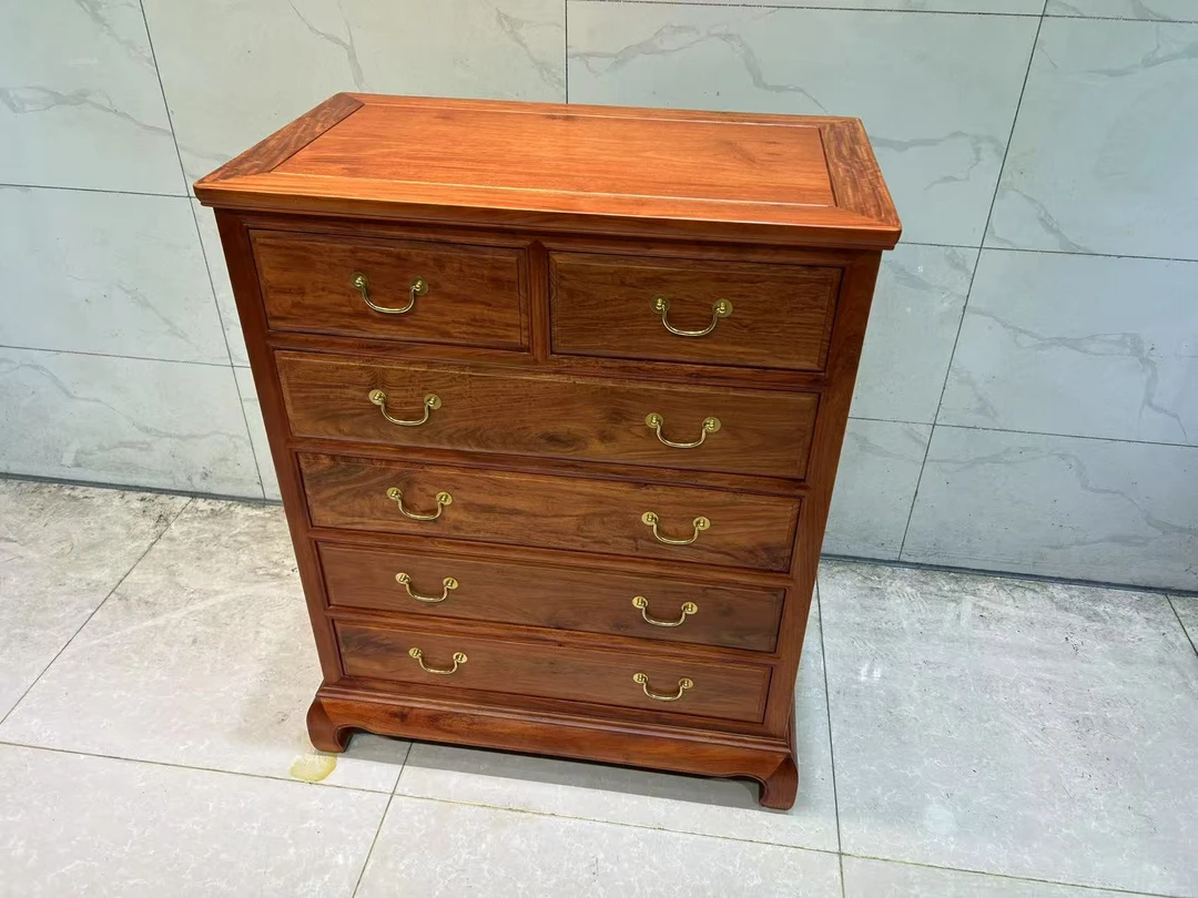 特价国标红木缅花大果紫檀斗柜五斗柜收纳柜储物柜红木家具