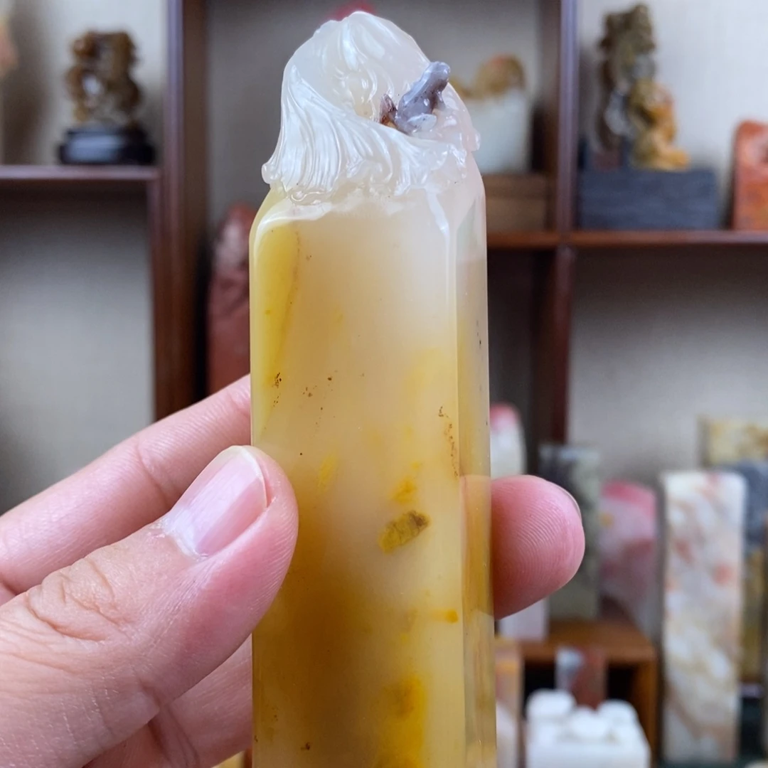 巴林石印石巴林石手工雕钮章