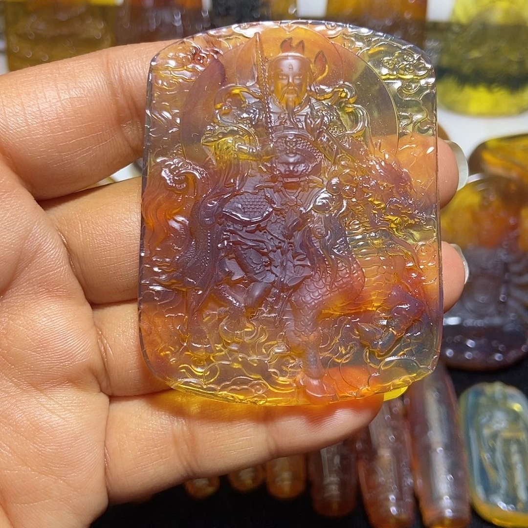 琥珀未镶嵌颈饰缅甸天然琥珀吊坠