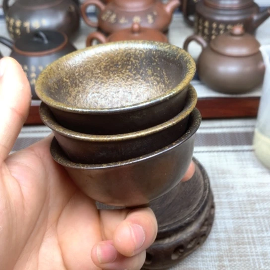 壶柴烧3个杯子 70到80毫升左右 房漏价