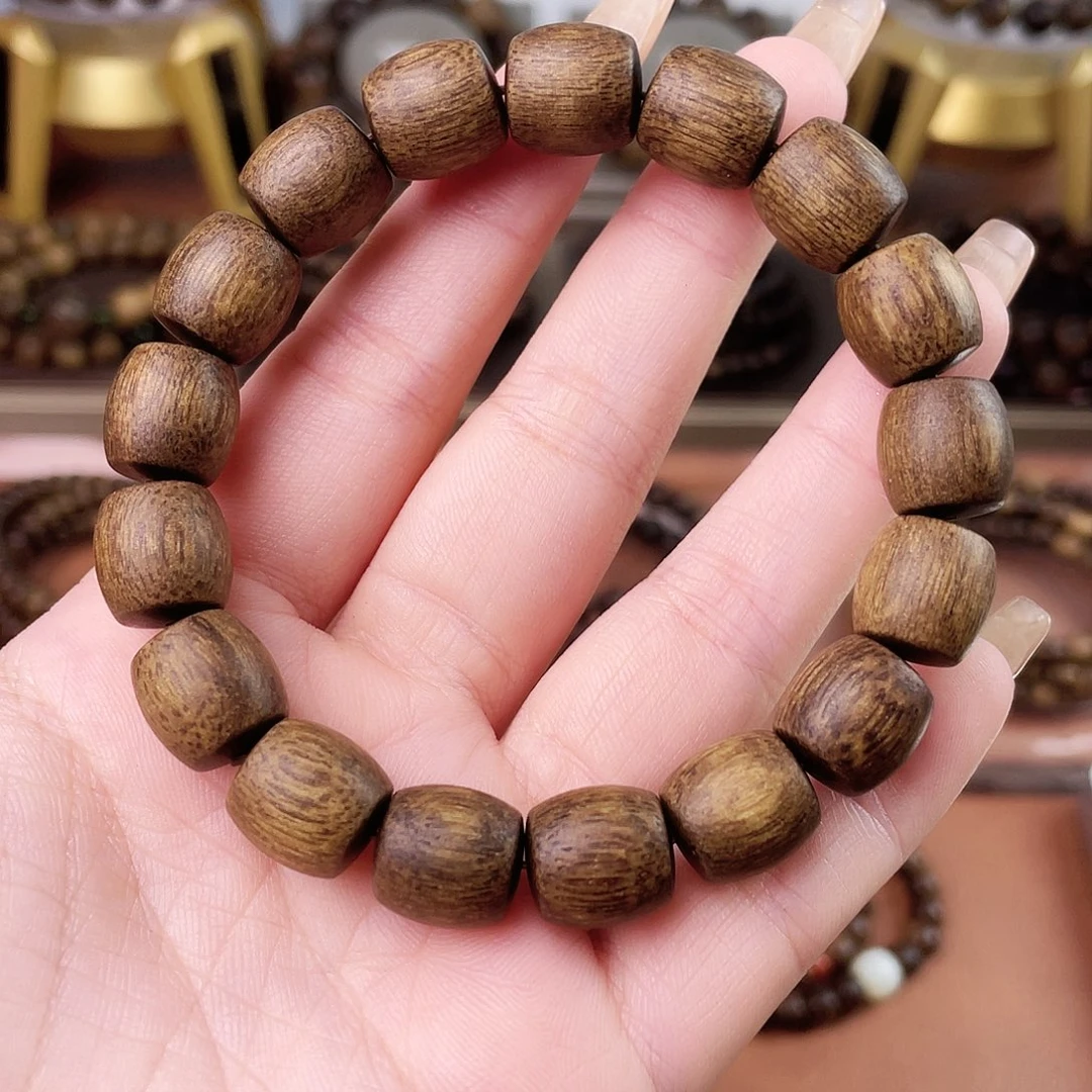 沉香手串越南富森红土沉香瘤疤虎斑纹