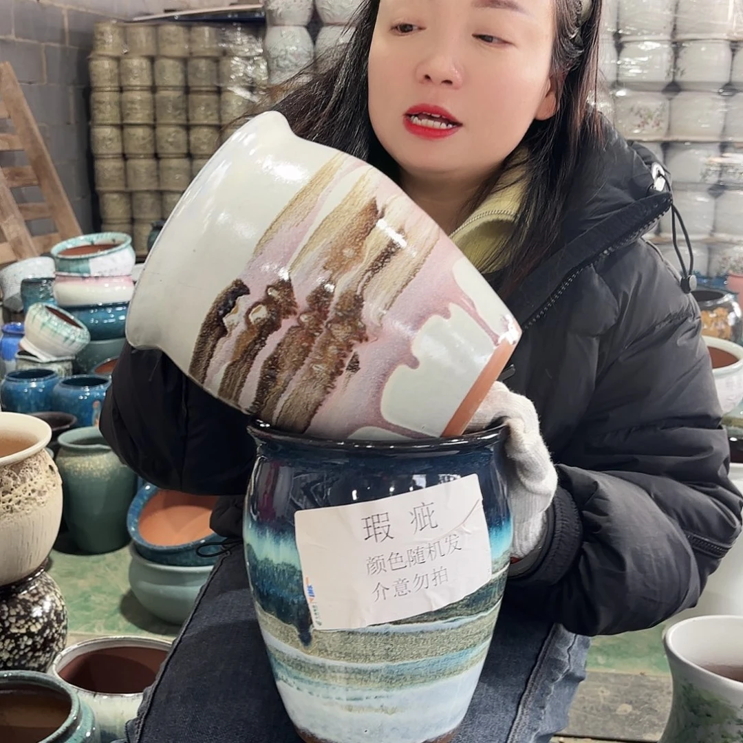 瑕疵两个高22/18红陶