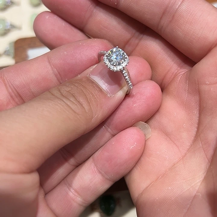 合成钻石银S925镶嵌多样性发货拍一发一