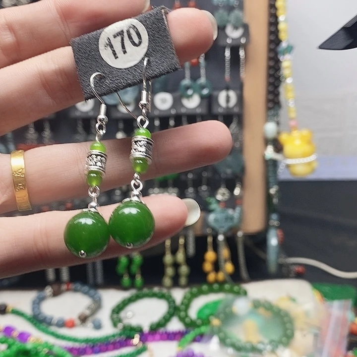 玛瑙/玉髓未镶嵌耳坠170
