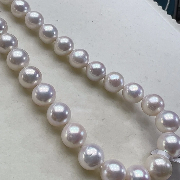 淡水珍珠颈饰银S925镶嵌➕10-11高品极光炫彩