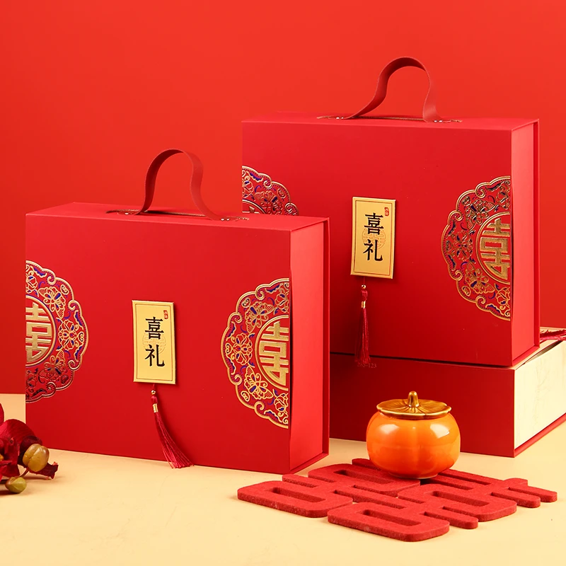 喜糖礼盒装成品含糖结婚高级订婚宴宾客回礼搭配好糖果喜饼伴手礼