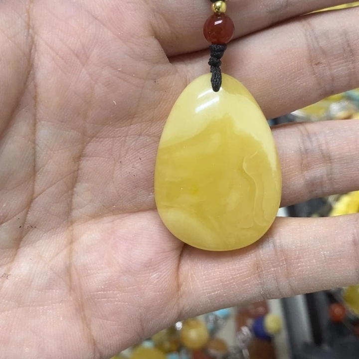 未镶嵌蜜蜡裸石吊坠