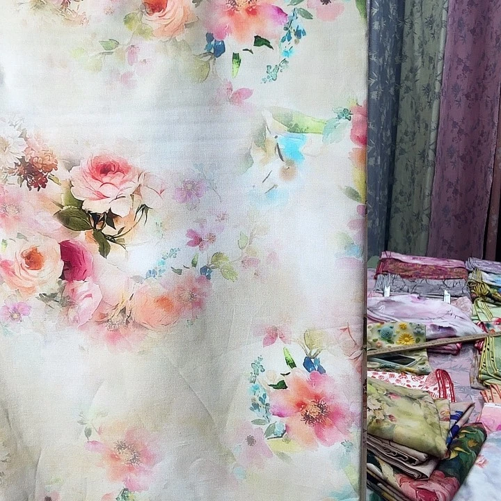 莫代尔纤维单品云锦缎水彩玫瑰凉凉被