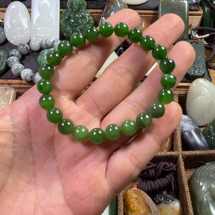 和田玉（碧玉）未镶嵌手串