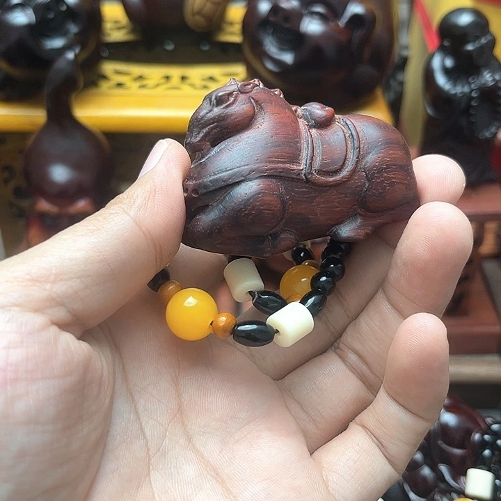 木紫檀红木雕刻生肖马