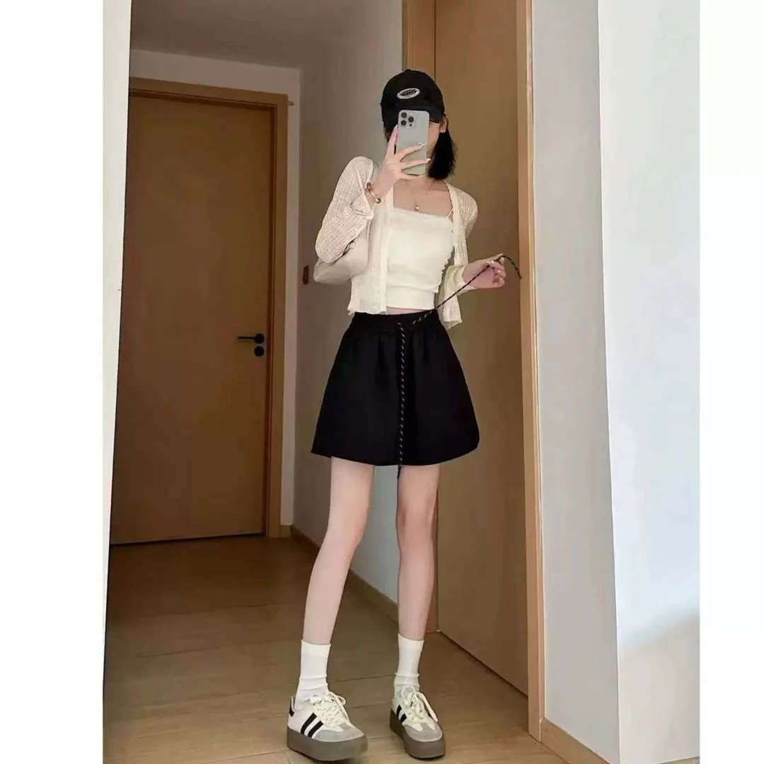 【锐姐优选】[彩虹短裤]气质显瘦高腰时尚短裤