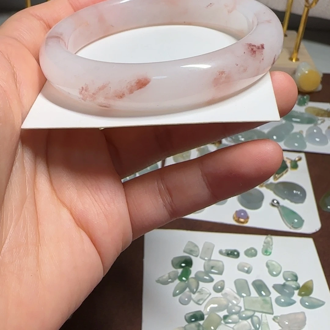 水晶合金颈饰桃花
