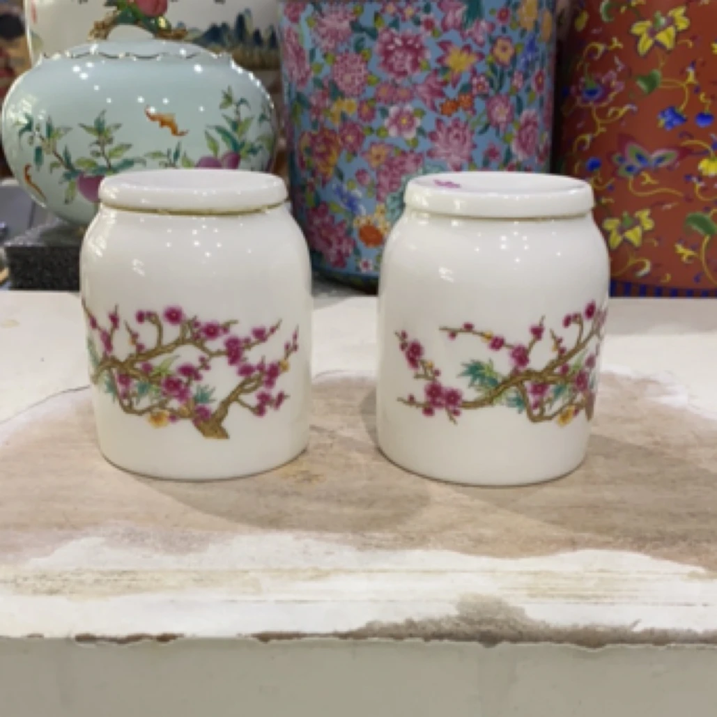 梅花陶瓷茶叶罐密封罐