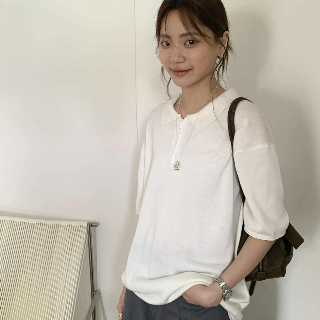 R2939超学院丝光羊毛柔软亲肤学院松弛感满满POLO衫（含61%羊毛）