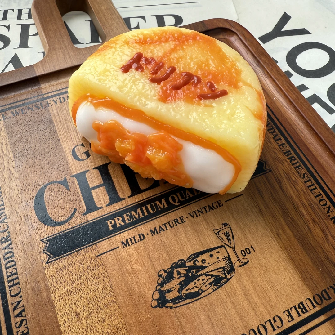 糯米泥【果粒橙铜锣烧】缝边喜仔yummy食物系硅胶捏捏礼物玩具