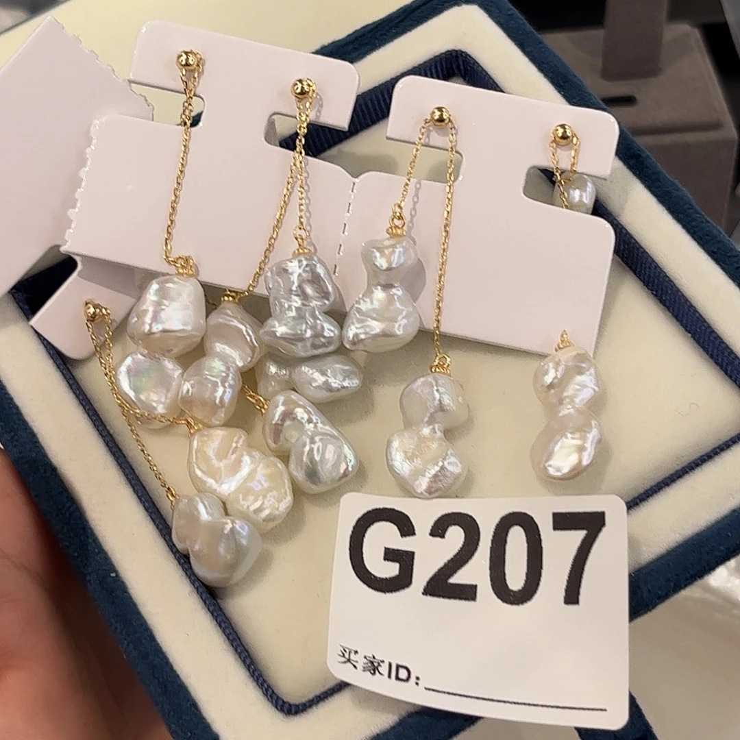 耳饰淡水珍珠银S925镶嵌