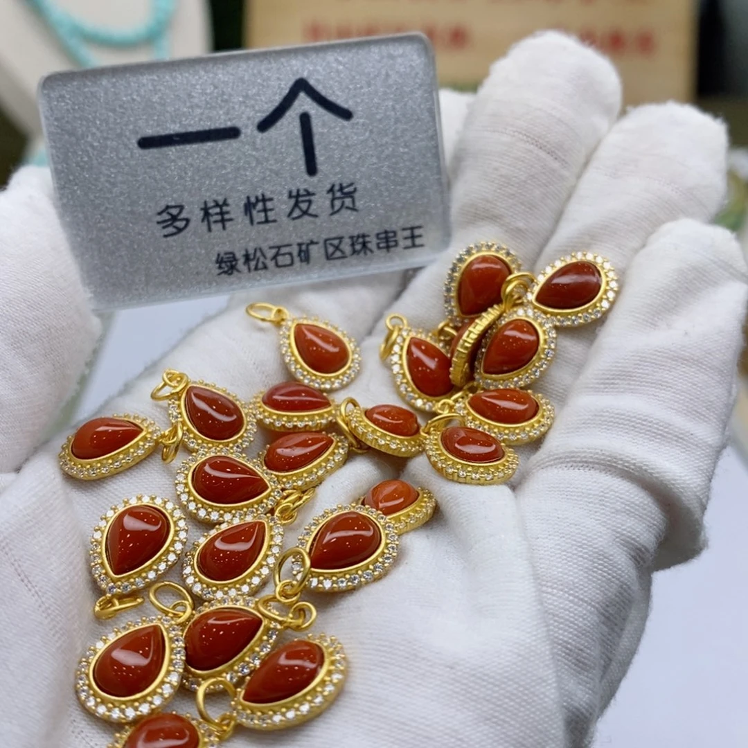 南红玛瑙珠宝奇石银S925镶嵌