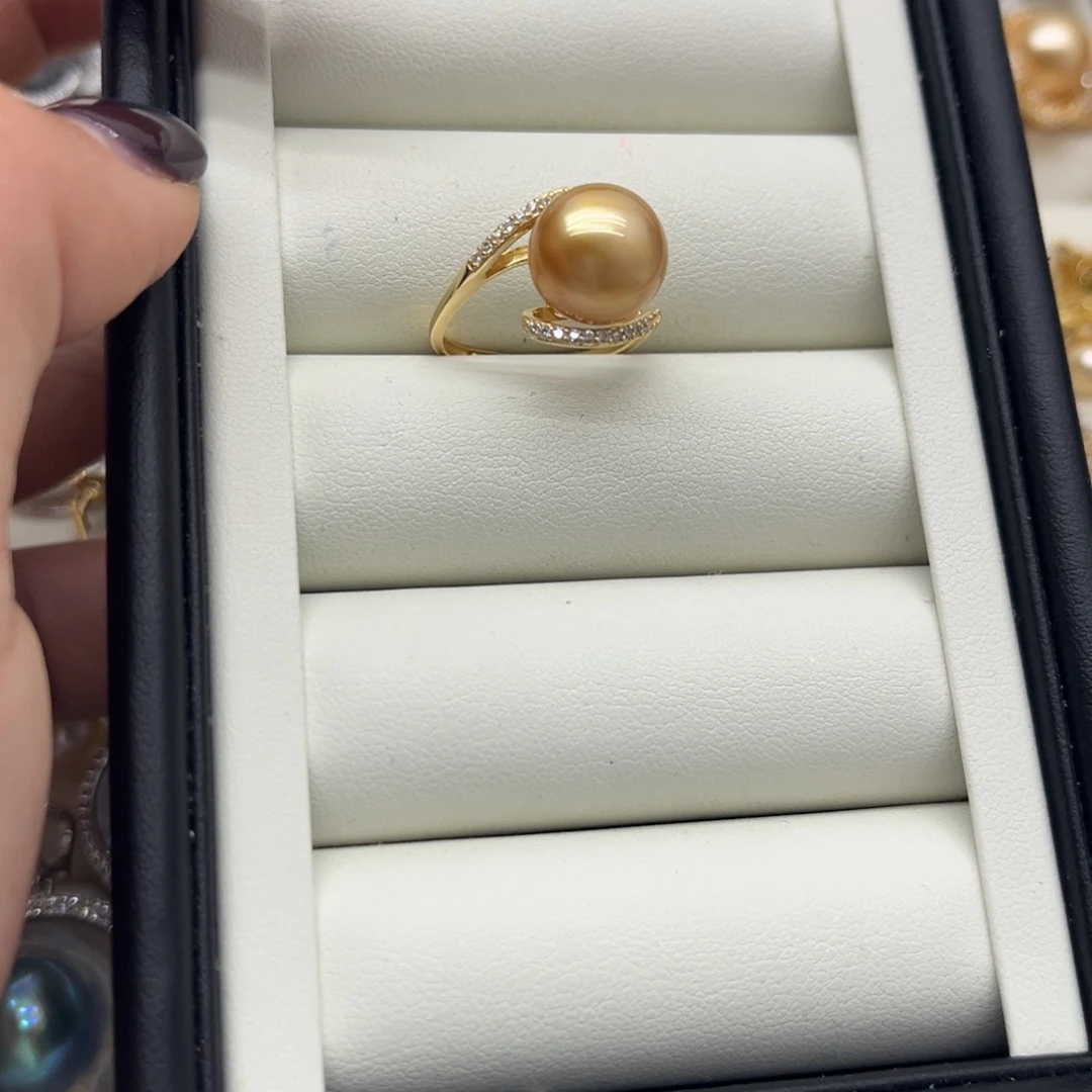 海水珍珠戒指银S925镶嵌